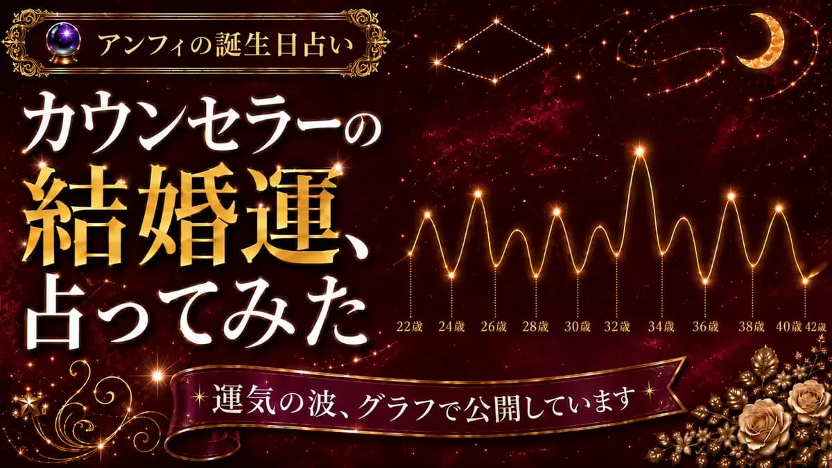生年月日で占う結婚運|カウンセラー安田の運気をグラフで公開